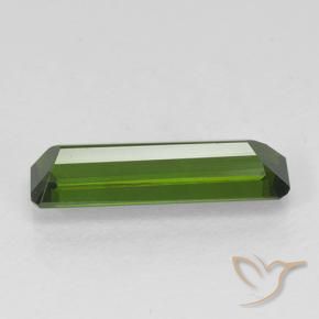 Tourmaline Vert foncé naturelle Octogone / coupe Émeraude, 1.27 ct, VVS