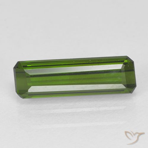 1.34ct Naturel Vert foncé Tourmaline, Taille émeraude, VVS