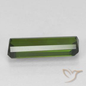 Tourmaline Vert foncé naturelle Octogone / coupe Émeraude, 1.34 ct, VVS