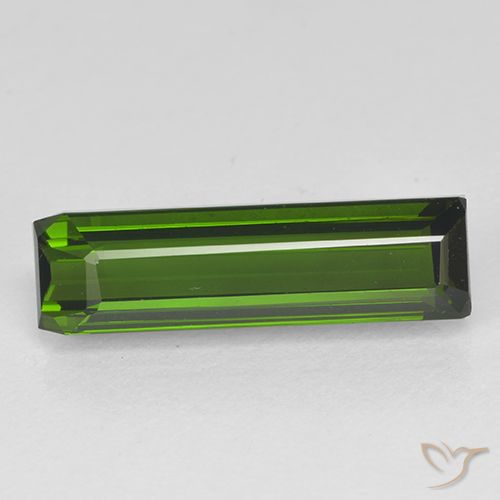 2.37ct Naturel Vert foncé Tourmaline, Taille émeraude, VVS