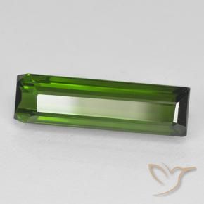 Tourmaline Vert foncé naturelle Octogone / coupe Émeraude, 2.37 ct, VVS