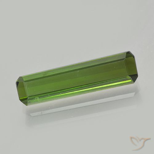 1.60ct Naturel Vert foncé Tourmaline, Taille émeraude, VVS-VS