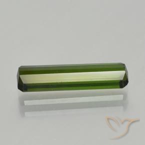 Tourmaline Vert foncé naturelle Octogone / coupe Émeraude, 1.60 ct, VVS-VS