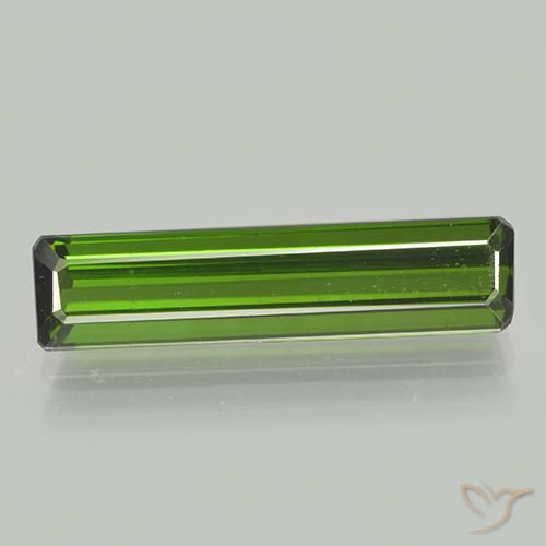 2.27ct Naturel Vert terreux Tourmaline, Taille émeraude, VVS-VS