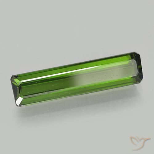 Tourmaline Vert terreux naturelle Octogone / coupe Émeraude, 2.27 ct, VVS-VS