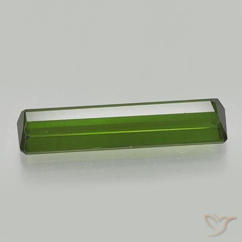 Tourmaline Vert terreux naturelle Octogone / coupe Émeraude, 2.27 ct, VVS-VS