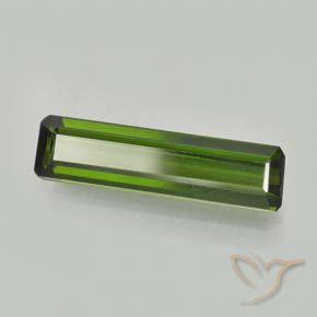 Tourmaline Vert foncé naturelle Octogone / coupe Émeraude, 2.16 ct, VVS-VS