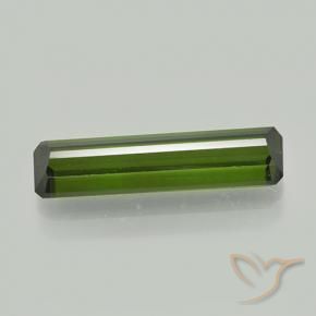 Tourmaline Vert foncé naturelle Octogone / coupe Émeraude, 2.16 ct, VVS-VS