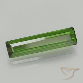 Tourmaline Vert foncé naturelle Octogone / coupe Émeraude, 1.93 ct, VVS-VS