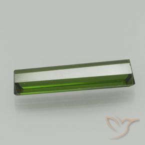 Tourmaline Vert foncé naturelle Octogone / coupe Émeraude, 1.93 ct, VVS-VS