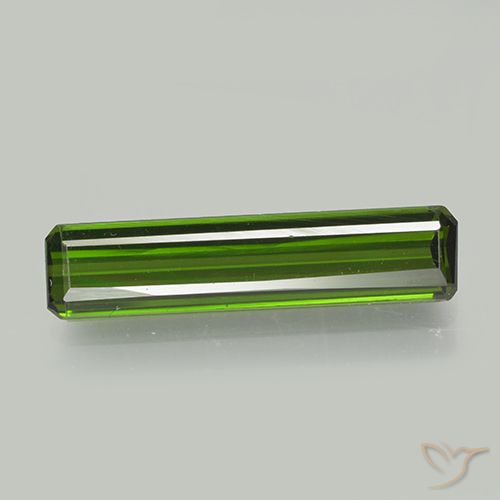 2.22ct Naturel Vert terreux Tourmaline, Taille émeraude, VVS-VS