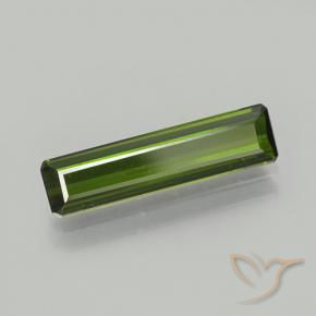 Tourmaline Vert terreux naturelle Octogone / coupe Émeraude, 1.74 ct, VVS-VS