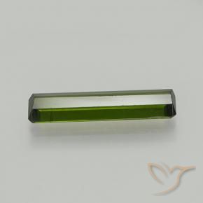 Tourmaline Vert terreux naturelle Octogone / coupe Émeraude, 1.74 ct, VVS-VS
