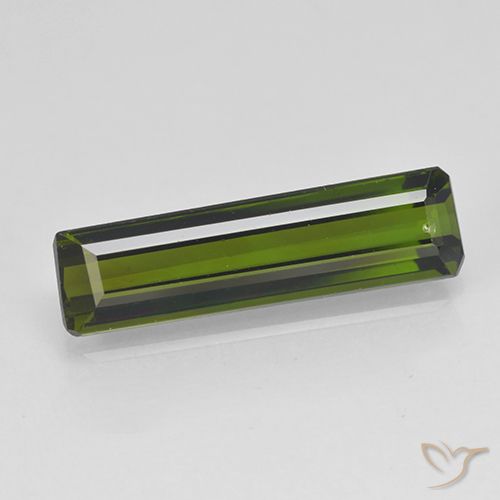 1.59ct Naturel Vert foncé Tourmaline, Taille émeraude, VS