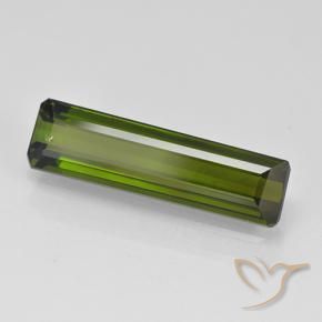 Tourmaline Vert foncé naturelle Octogone / coupe Émeraude, 1.59 ct, VS