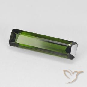 Tourmaline Vert algues marines naturelle Octogone / coupe Émeraude, 1.57 ct, VVS-VS