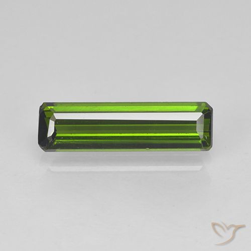 1.11ct Naturel Vert foncé Tourmaline, Taille émeraude, VVS-VS