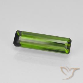 Tourmaline Vert foncé naturelle Octogone / coupe Émeraude, 1.11 ct, VVS-VS
