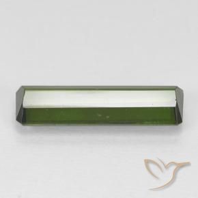 Tourmaline Vert terreux naturelle Octogone / coupe Émeraude, 1.24 ct, VS