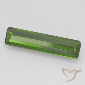 Tourmaline Vert foncé naturelle Octogone / coupe Émeraude, 1.92 ct, VVS-VS