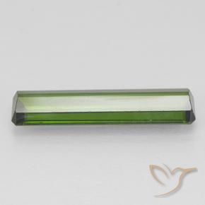 Tourmaline Vert foncé naturelle Octogone / coupe Émeraude, 1.92 ct, VVS-VS