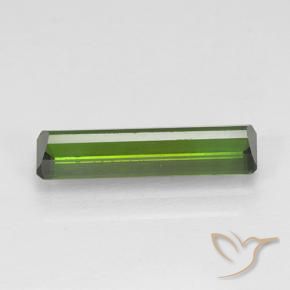 Tourmaline Vert foncé naturelle Octogone / coupe Émeraude, 1.68 ct, VVS-VS