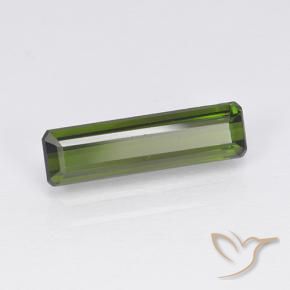 Tourmaline Vert foncé naturelle Octogone / coupe Émeraude, 1.63 ct, VVS