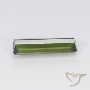 Tourmaline Vert foncé naturelle Octogone / coupe Émeraude, 1.63 ct, VVS