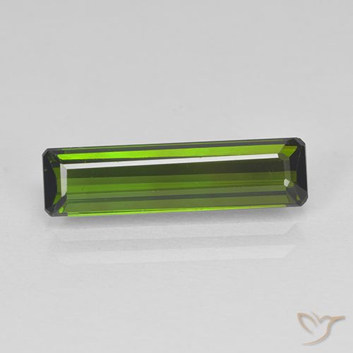 2.16ct Naturel Vert moyen Tourmaline, Taille émeraude, VVS