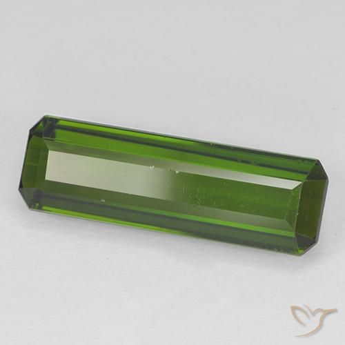 Tourmaline Vert algues marines naturelle Octogone / coupe Émeraude, 1.81 ct, VVS-VS