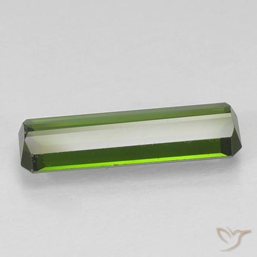 Tourmaline Vert algues marines naturelle Octogone / coupe Émeraude, 1.81 ct, VVS-VS