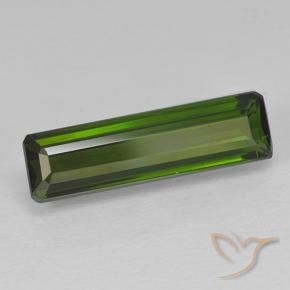 Tourmaline Vert foncé terreux naturelle Octogone / coupe Émeraude, 2.63 ct, VVS-VS