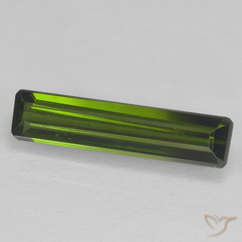1.54ct Naturel Vert foncé Tourmaline, Taille émeraude, VVS-VS