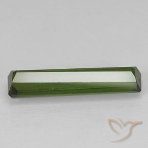 Tourmaline Vert foncé naturelle Octogone / coupe Émeraude, 1.54 ct, VVS-VS