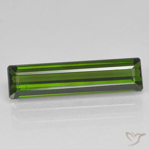 2.10ct Naturel Vert foncé Tourmaline, Taille émeraude, VVS-VS