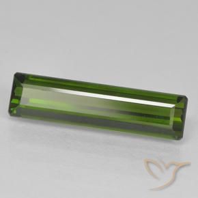 Tourmaline Vert foncé naturelle Octogone / coupe Émeraude, 2.10 ct, VVS-VS