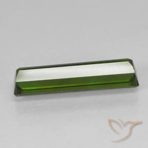 Tourmaline Vert foncé naturelle Octogone / coupe Émeraude, 2.10 ct, VVS-VS