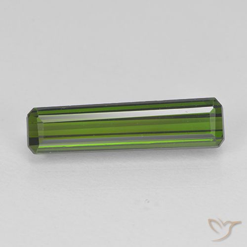 1.70ct Naturel Vert foncé Tourmaline, Taille émeraude, VVS
