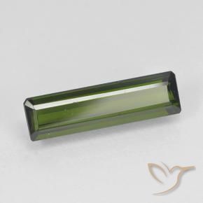 Tourmaline Vert algues marines naturelle Octogone / coupe Émeraude, 1.55 ct, VVS-VS