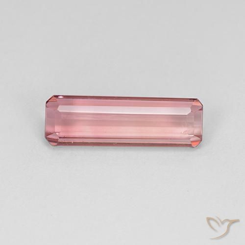 1.99ct Naturel Rose moyen Tourmaline, Taille émeraude, VS