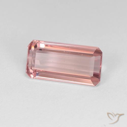 Tourmaline Rose clair naturelle Octogone / coupe Émeraude, 3.00 ct, VVS-VS