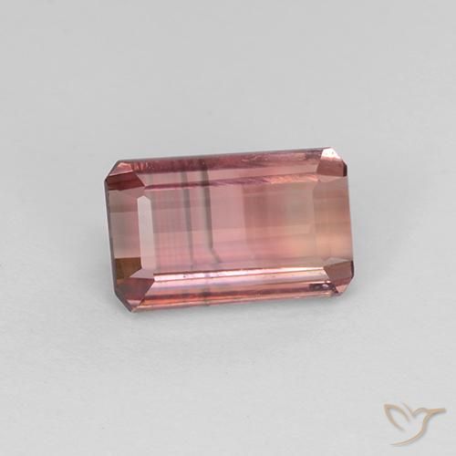 Tourmaline Rose intense naturelle Octogone / coupe Émeraude, 2.16 ct, VVS-VS