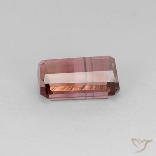 Tourmaline Rose intense naturelle Octogone / coupe Émeraude, 2.16 ct, VVS-VS