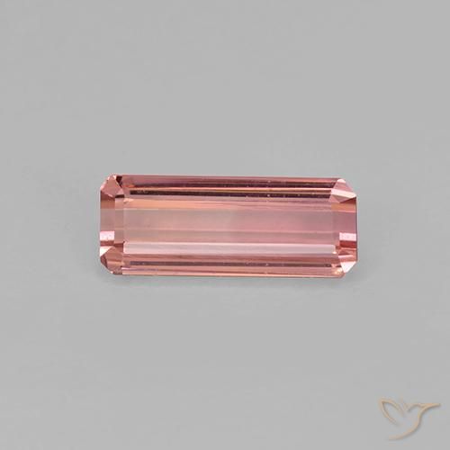 Tourmaline Rose rougeâtre naturelle Octogone / coupe Émeraude, 0.93 ct, VVS-VS