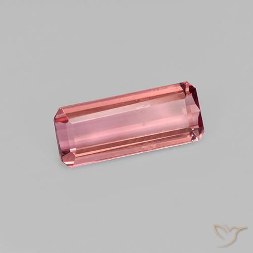 0.93ct Naturel Bois de rose Tourmaline, Taille émeraude, VVS-VS
