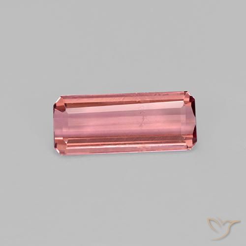 Tourmaline Bois de rose naturelle Octogone / coupe Émeraude, 0.93 ct, VVS-VS