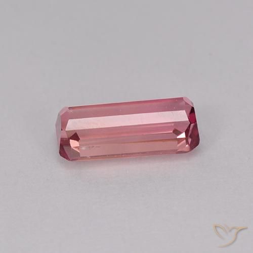 Tourmaline Ton rose chaud naturelle Octogone / coupe Émeraude, 1.10 ct, VS