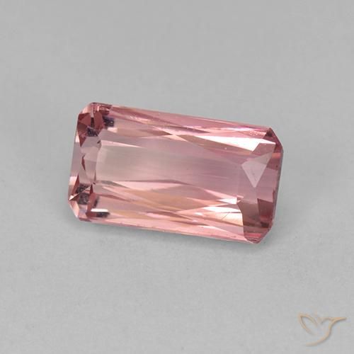 Tourmaline Rose bubblegum léger naturelle Octogone / coupe Émeraude, 1.42 ct, VS