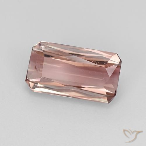 Tourmaline Orange rose naturelle Octogone / coupe Émeraude, 1.84 ct, VS