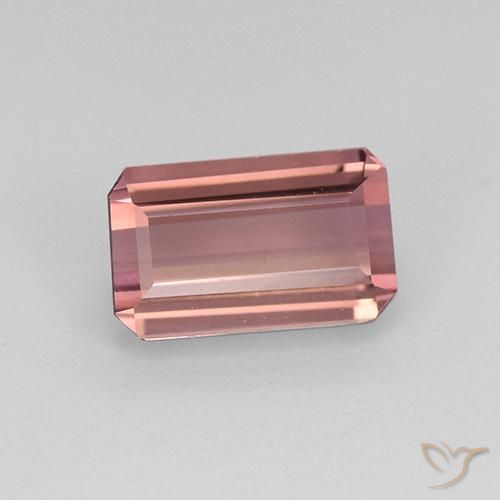 1.14ct Naturel Rose moyen Tourmaline, Taille émeraude, VVS-VS